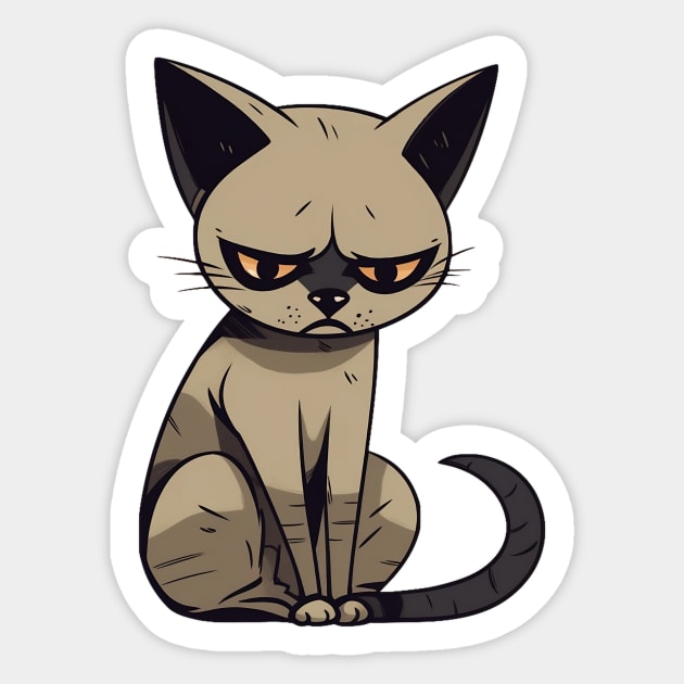 Grumpy kitty Sticker by stkUA